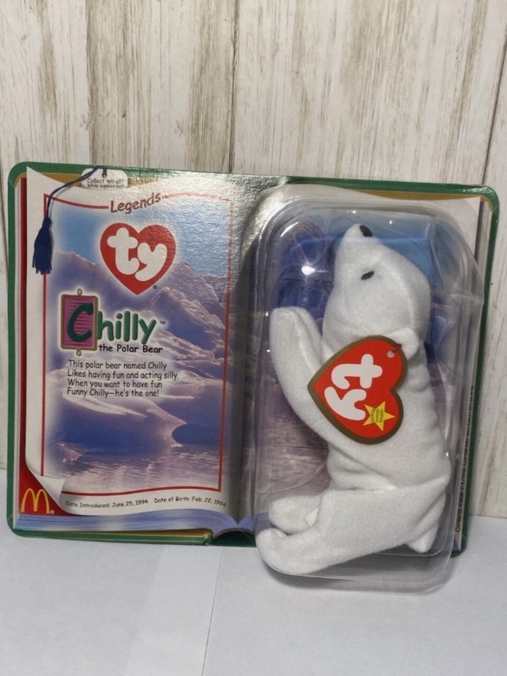 Ty Chilly Polar Bear Plush - White